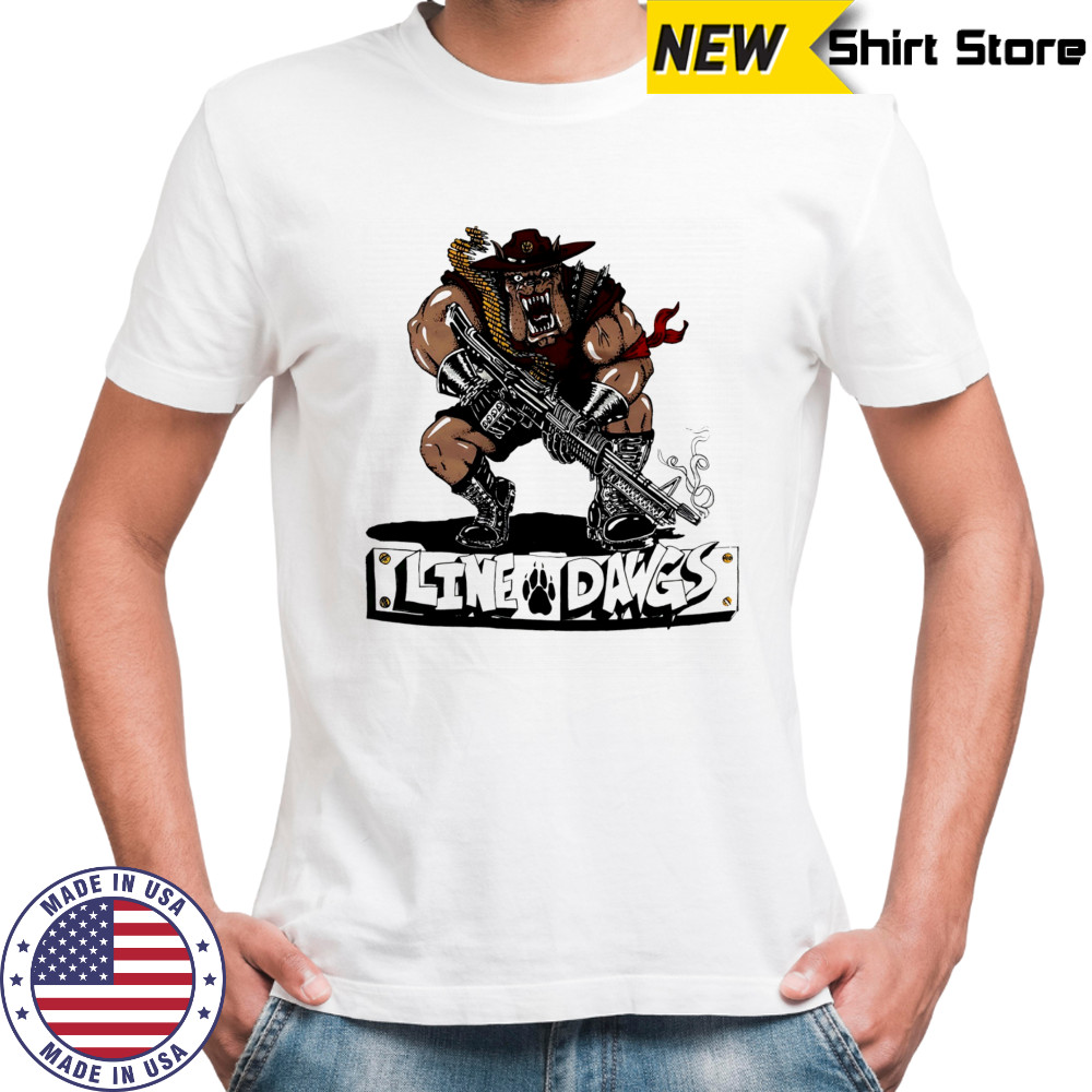 Line Dawgs 90s Military Guns Army Infantry USA shirt