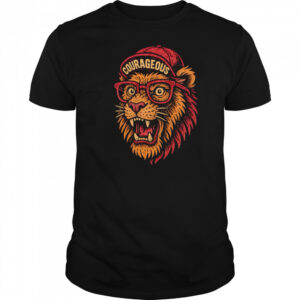 Lion Big Head Hat Courageous shirt