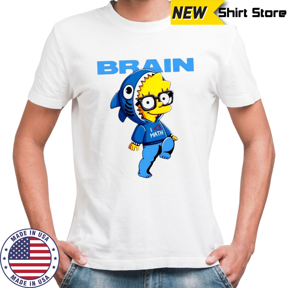 Lisa Simpson Brain I love Math shirt