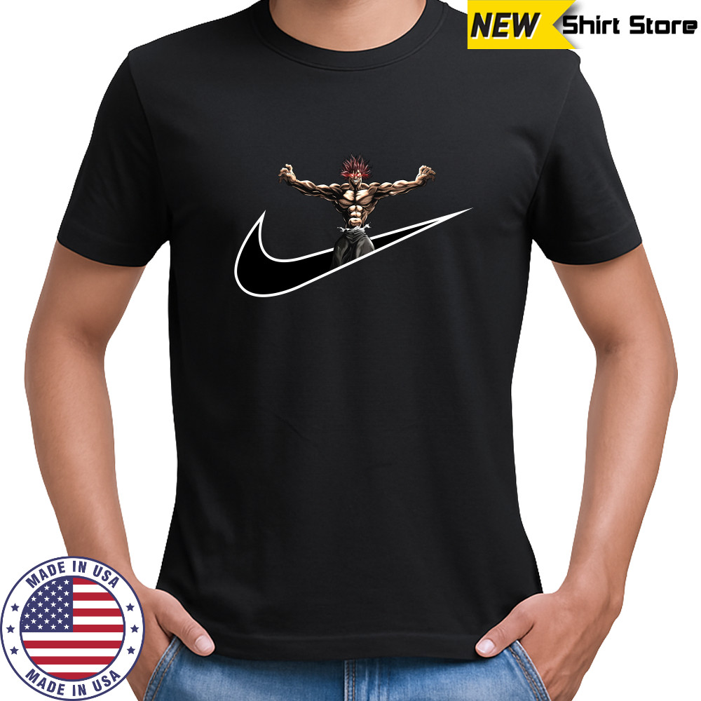 Logo For Otaku Gym And Fitness For Training Yujiro Hanma Nike Mashup shirt