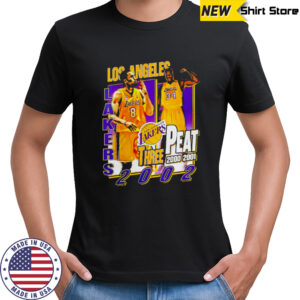 Los Angeles Lakers three Peat 2000-200-2002 Kobe and Shaq shirt