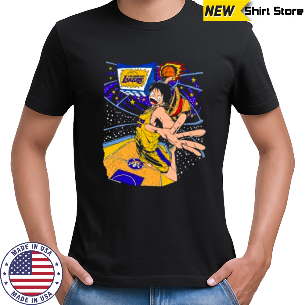 Los Angeles Lakers x Monkey D. Luffy One Piece shirt