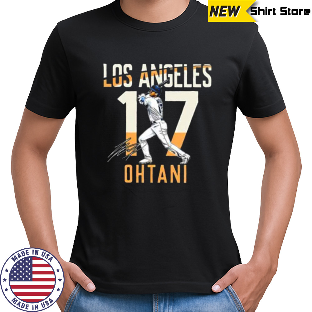 Los Angeles Shohei Ohtani 17 City Connect player autographed Shirt