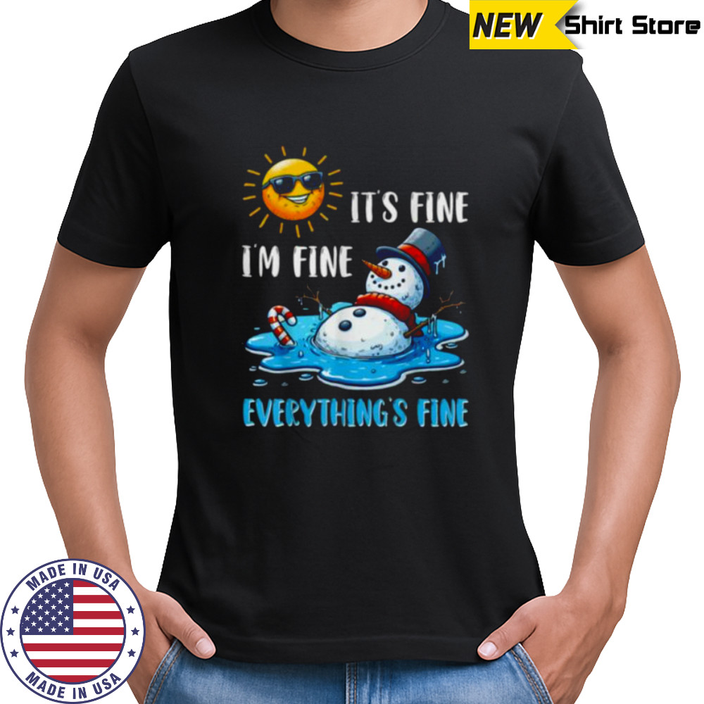 Melting Snowman Christmas In July Summer Humor Shirt