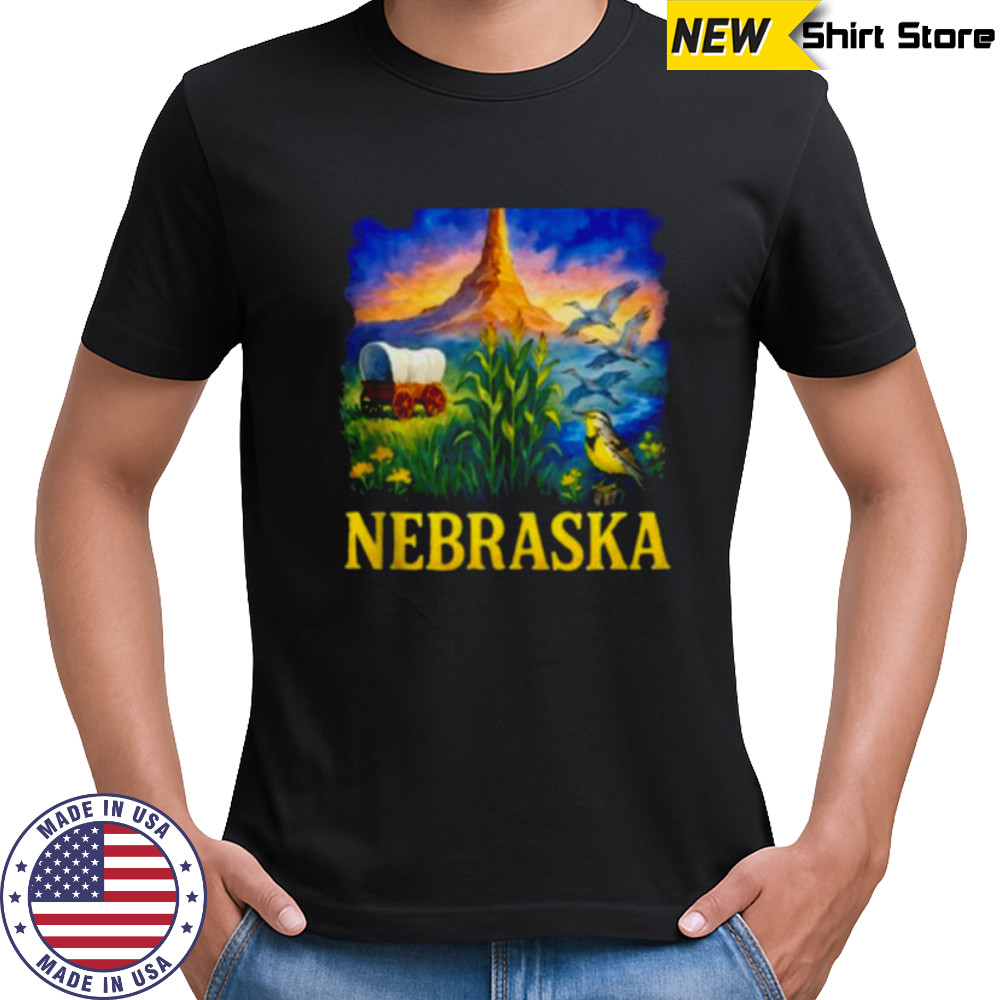 Nebraska State Heritage Resident Pride Meadowlark Chimney Shirt