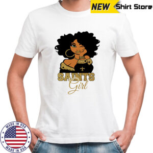 New Orleans Saints Football Black Girl T-Shirt