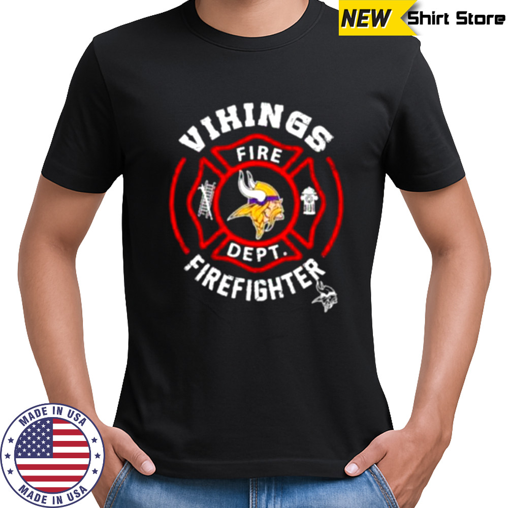 NFL Minnesota Vikings Football Team Fire Fighter Shirt