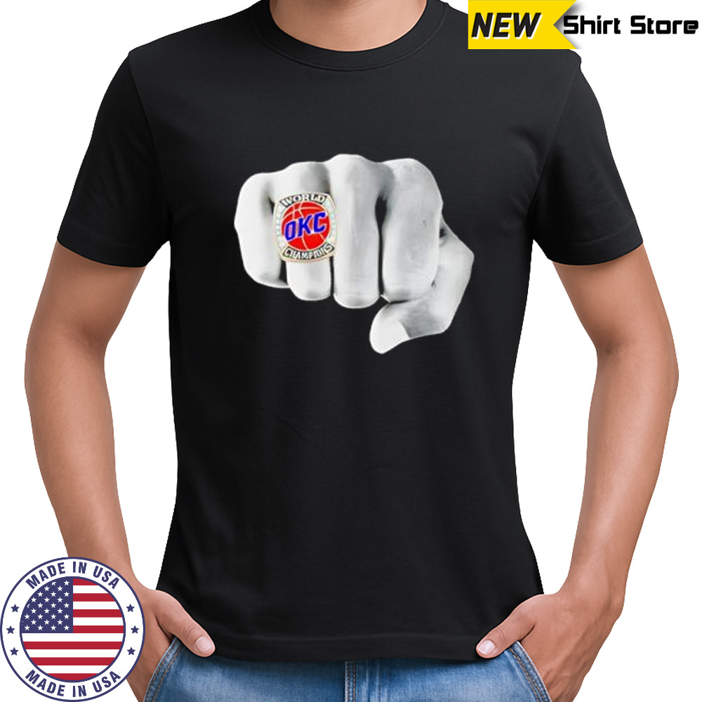 OKC Championship Ring Hand Comfort Colors shirt