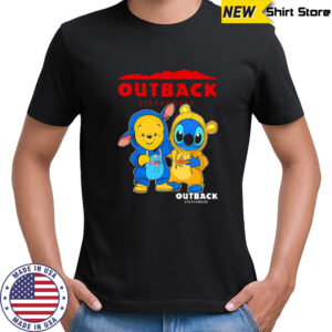Outback steakhouse pooh and stitch friends shirt