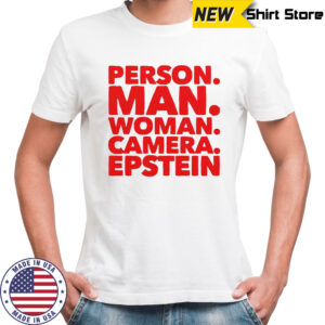Person Man Woman Camera Epstein T-Shirt