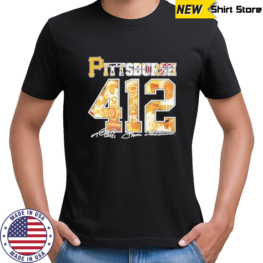 Pittsburgh pirates 412 legends signatures shirt