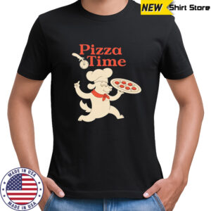 Pizza Time dog chef bringing the pizza shirt