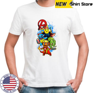 Pokemon Pokevengers Marvel Avengers Endgame tshirt