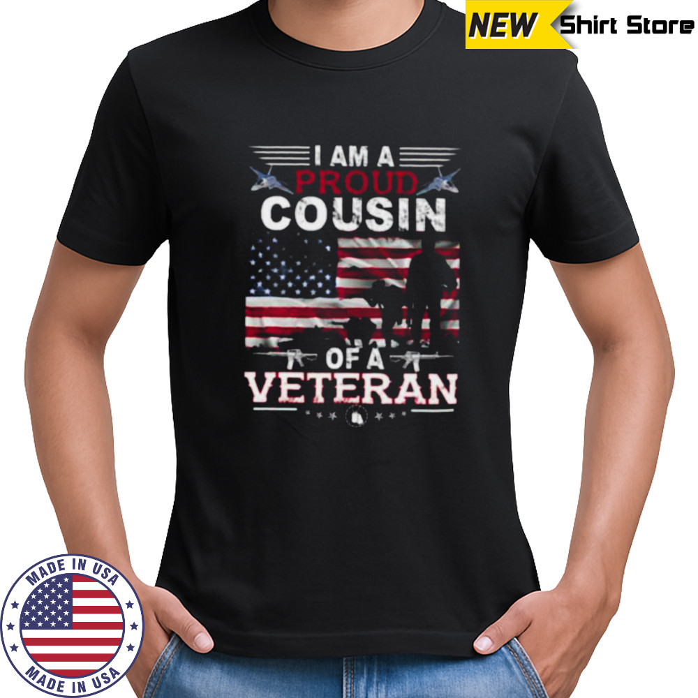 Proud Cousin Veteran Nothing Scares Patriotic Veterans Day Long Sleeve Shirt