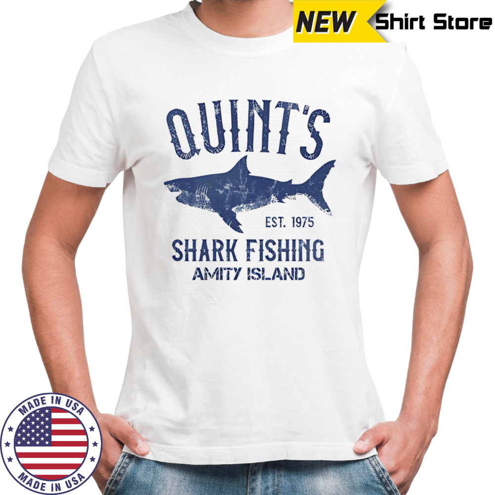 Quint’s shark fishing amity island shirt