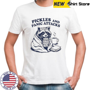 Raccoon with Pickles and Panic attacks art shirt