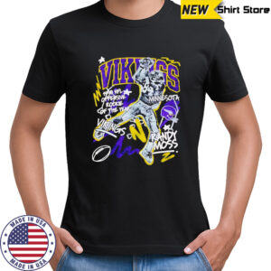 Randy Moss Minnesota Vikings chalked up player graphic shirt