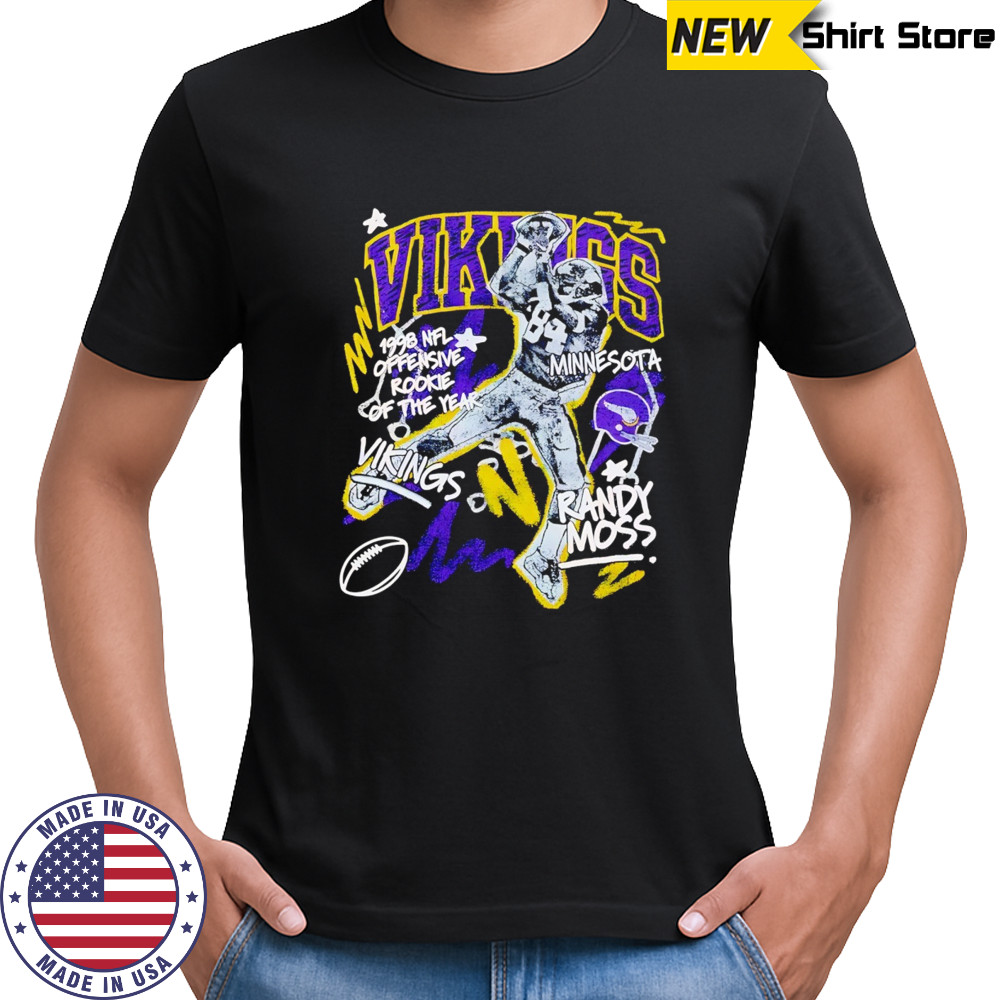 Randy Moss Minnesota Vikings chalked up player graphic shirt