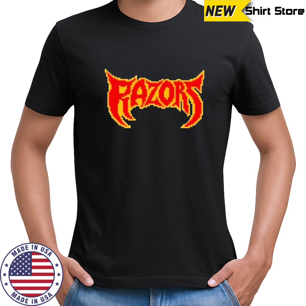 Razors Blockchain Pixel Logo T-Shirt