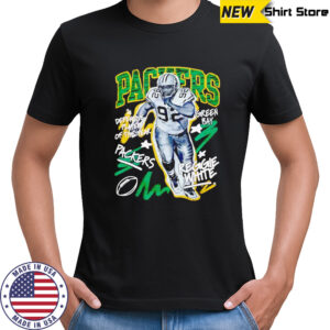 Reggie White Green Bay Packers chalked up player graphic shirt