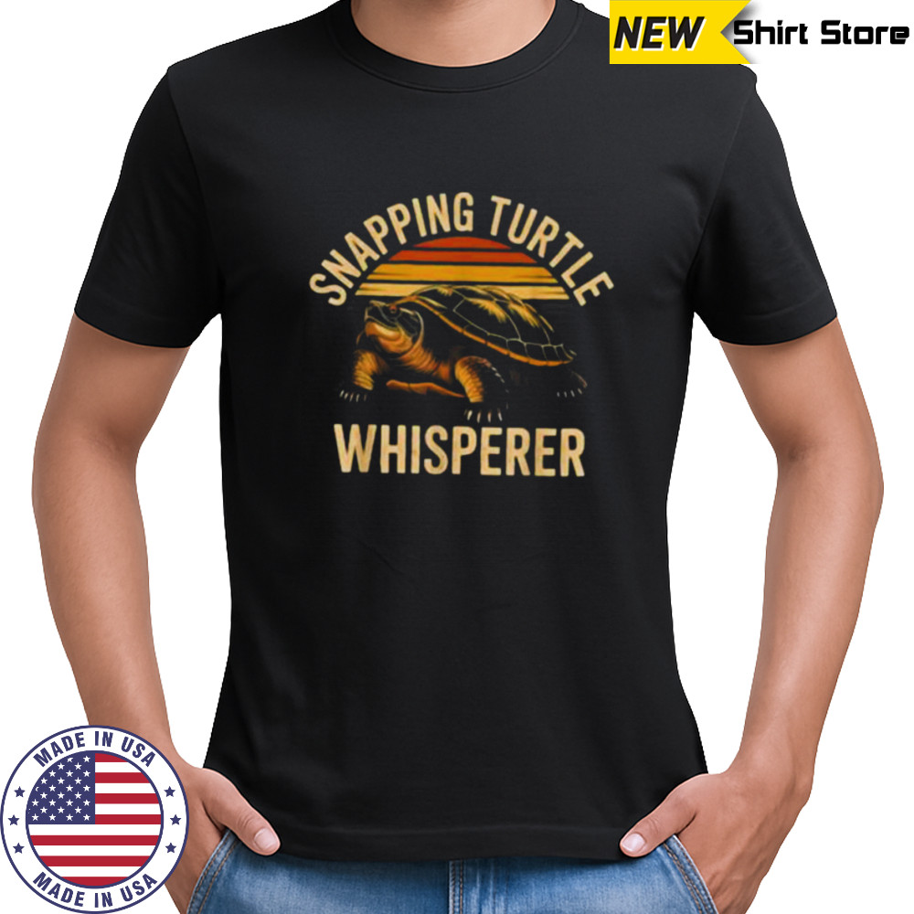 Snapping Turtle Whisperer Funny Vintage Reptile Animal Shirt