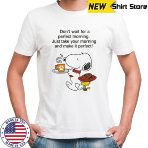 Snoopy and Woodstock don’t wait for a perfect morning shirt