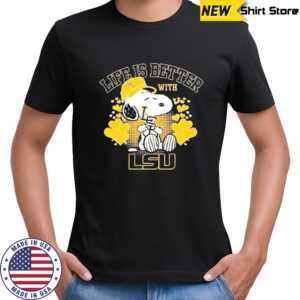 Snoopy Life is better with LSU shirt