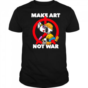 Snoopy make art not war shirt