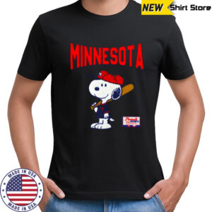 Snoopy Peanuts Ripple Junction Minnesota Baseball shirt