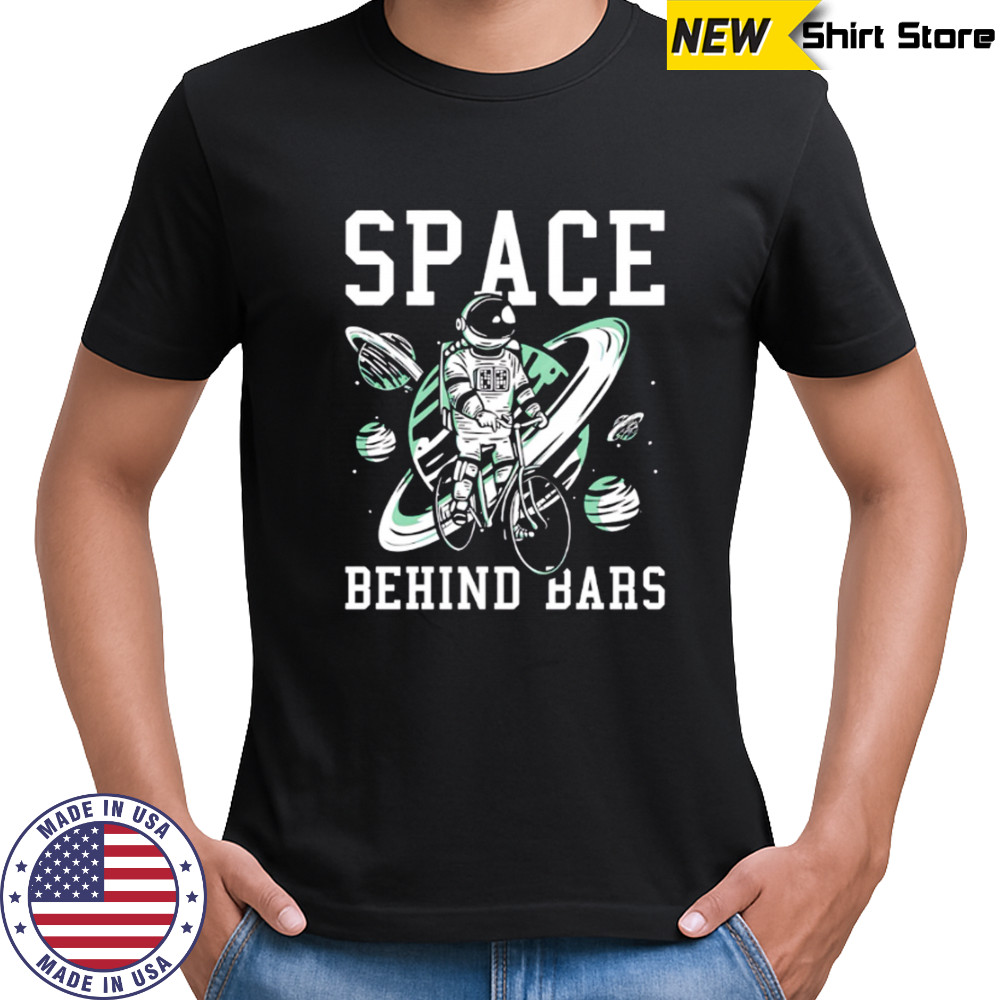Space Behind Bars Bicycle Astronaut Graphic shirt