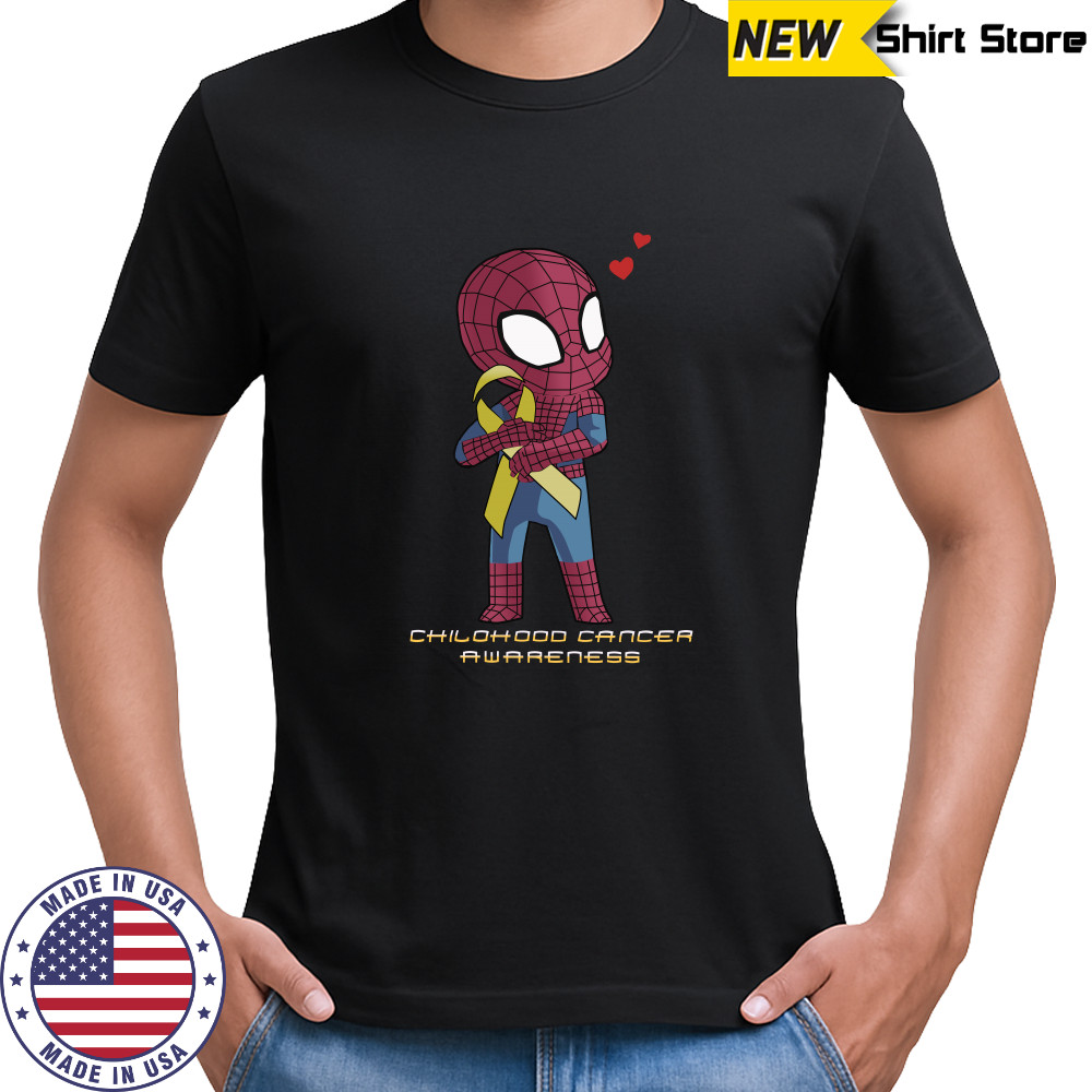 Spider Man childhood cancer awareness shirt