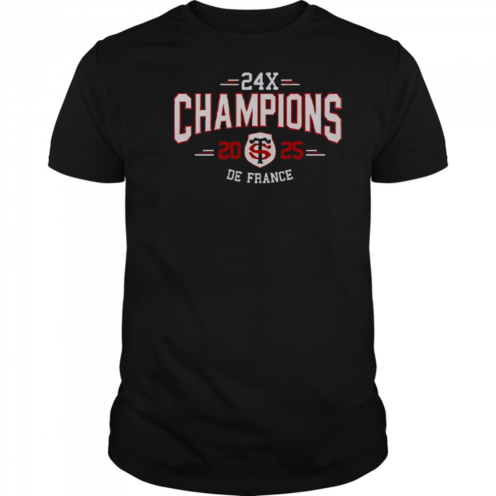 Stade Toulousain 24X Champions De France 2025 T-Shirt