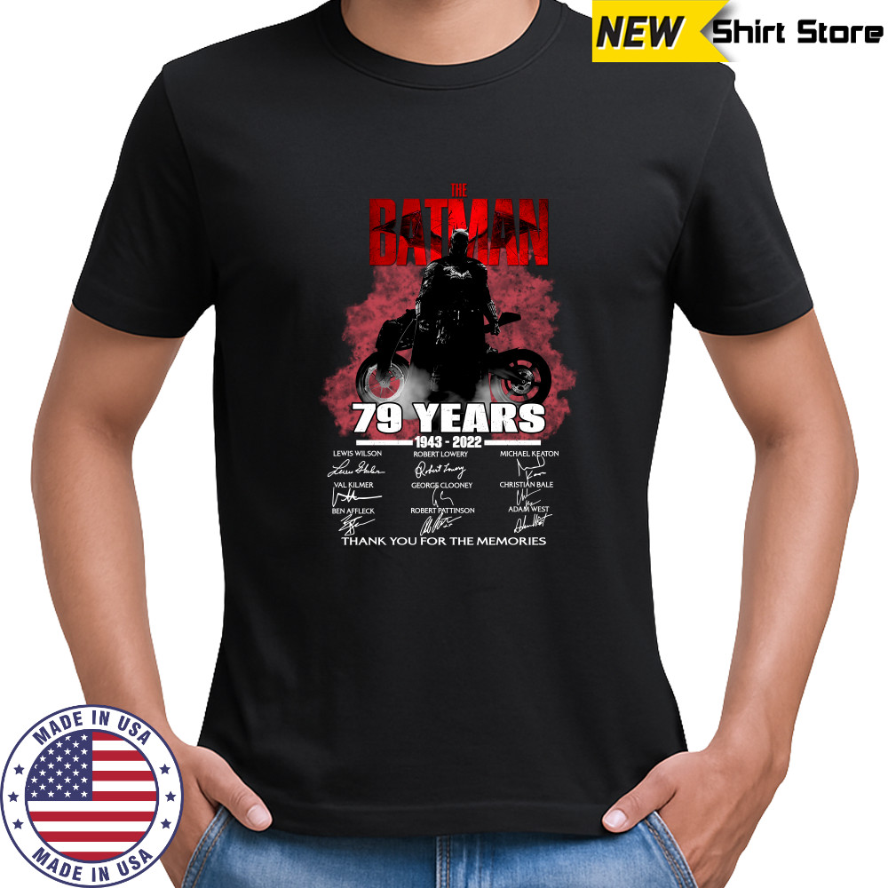 The batman 79 years 1943 2022 thank you for the memories shirts