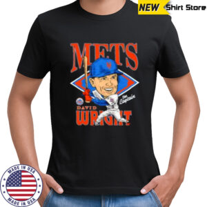 The Captain David Wright New York Mets Caricature Signature T Shirt