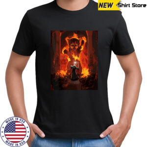 The Mountain Cat Gandalf You Shall Not Pass Fire Kitten T-shirt