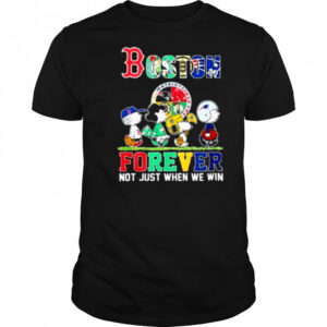 The Peanuts Boston Sports Teams crossing forever not just when we win shirt