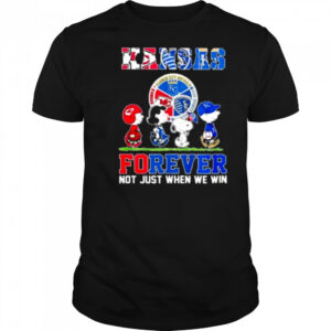 The Peanuts Kansas Sports Teams crossing forever not just when we win shirt