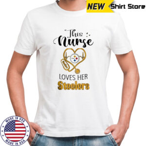 This nurse love her Pittsburgh Steelers shirt