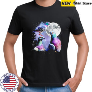 Three pigeon moon shirt