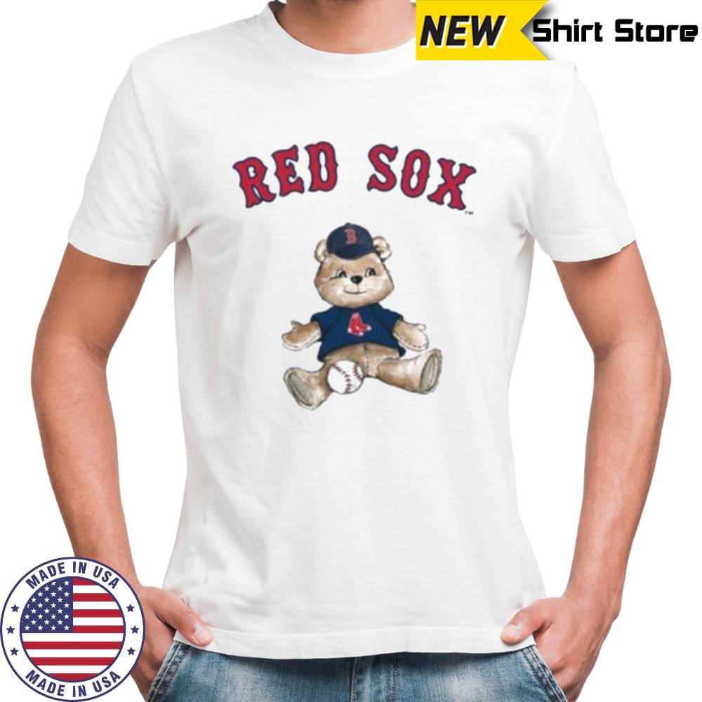 Tiny Turnip Teddy Bear X Boston Red Sox Baseball T shirt