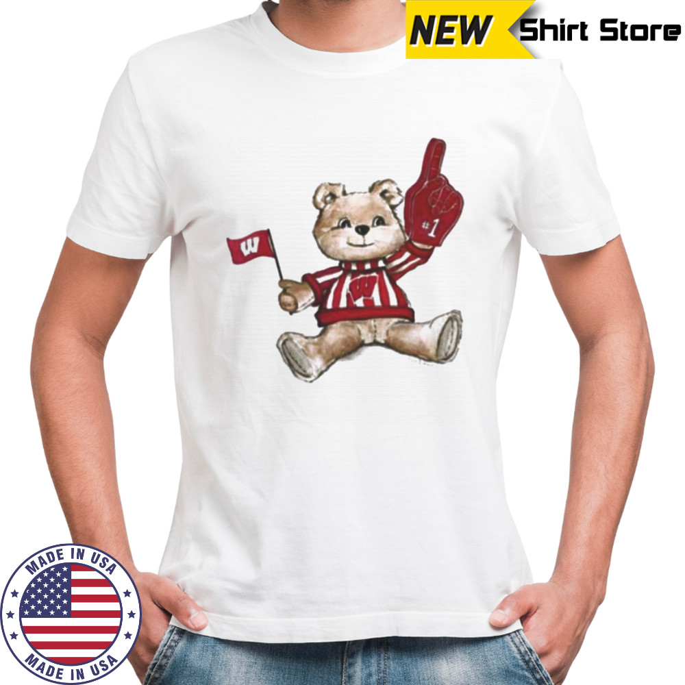 Tiny Turnip Teddy Bear X Wisconsin Badgers T shirt