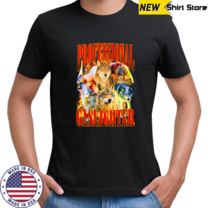 Wolf professional gaslighter fire shirt