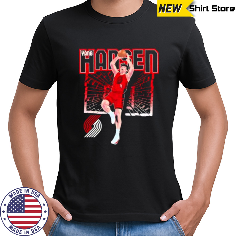 Yang Hansen Portland Trail Blazers Shattered basketball shirt