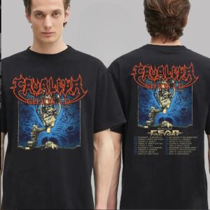 Cavalera Chaos AD 2025 US Headline Tour Schedule and Dates List Two Side T-Shirt