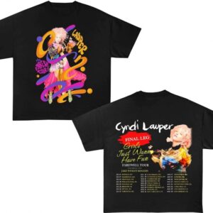 Cyndi Lauper Girl Just Wanna Have Fun Farewell Tour 2025 T-Shirt