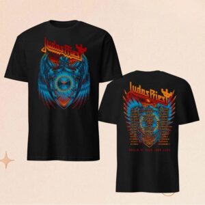 Judas Priest Shield Wings Tour 2025 Alice Cooper Concert T-Shirt