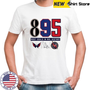 Alexander Ovechkin Washington Capitals NHL All-Time Leading Goal Scorer The History of 895 signature shirt