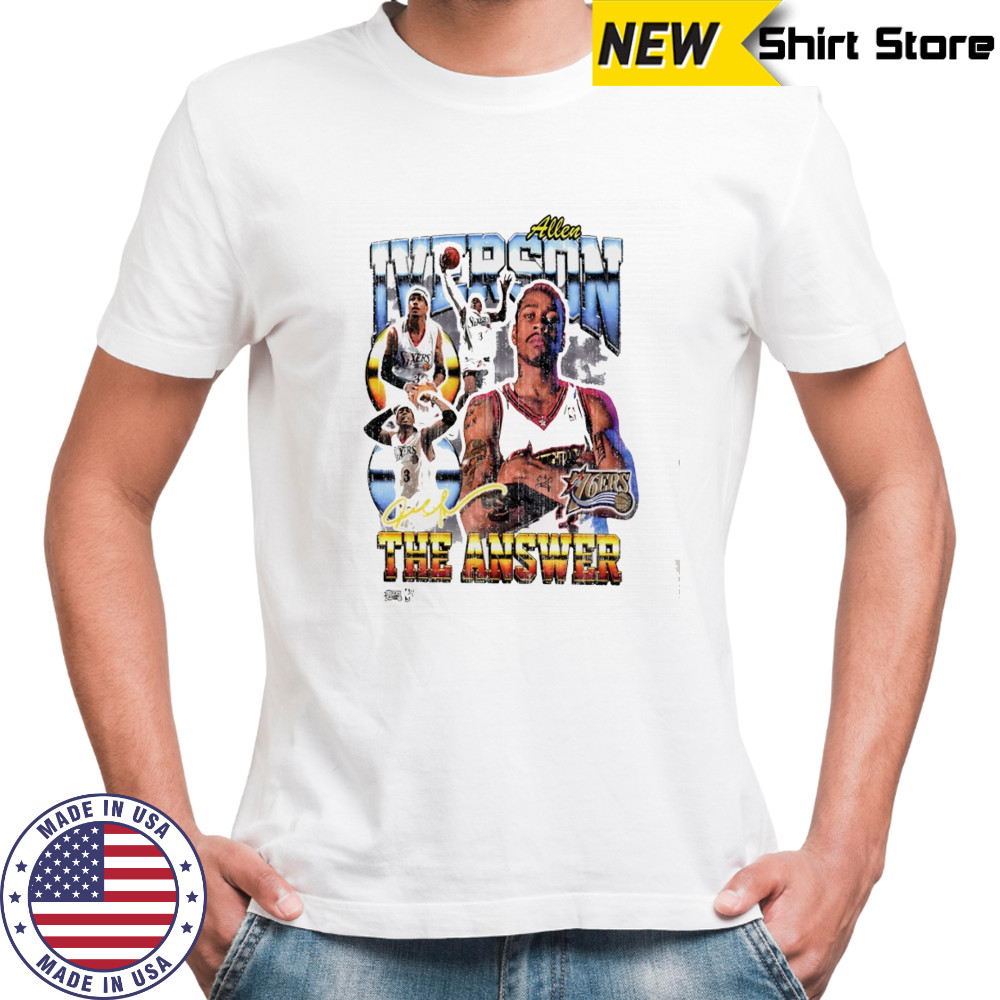 Allen Iverson Philadelphia 76ers NBA signature retro shirt