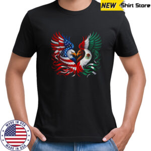 America Mexico Flag Vintage Mexican Roots American Flag shirt