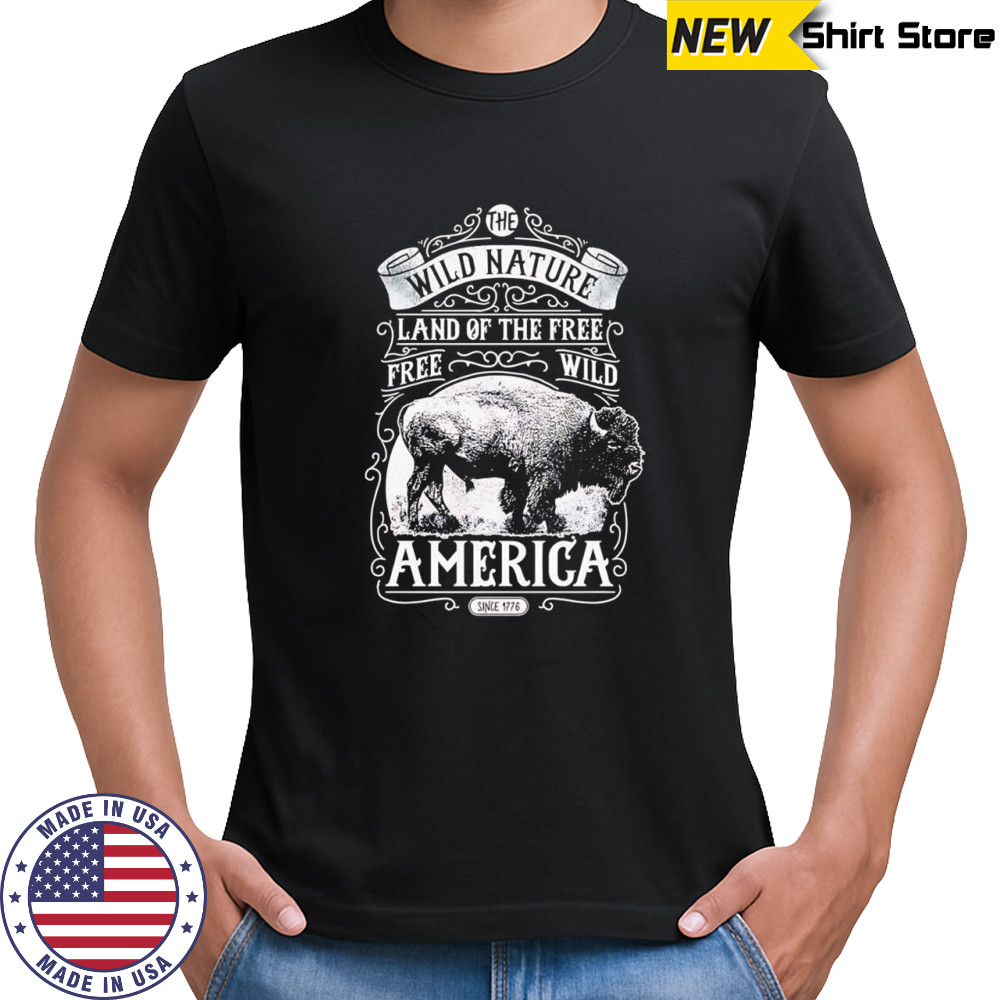 American Buffalo wild west western art shirt
